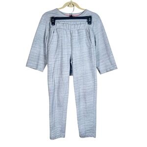 Lilla P Heather Gray French Terry Lounge Set Sweatshirt & Joggers XS